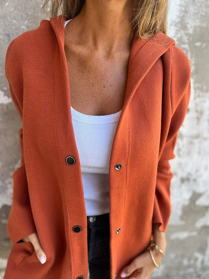 Stilren & Bekväm Hooded Cardigan – Perfekt för Vår & Höst!