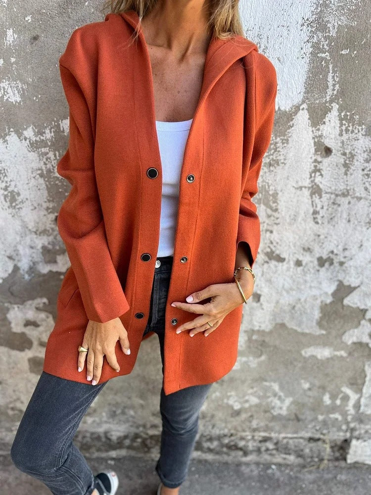 Stilren & Bekväm Hooded Cardigan – Perfekt för Vår & Höst!