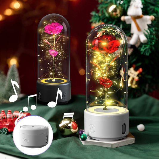 Luminous Love Rose – LED Night Light & Bluetooth Speaker 🌹✨