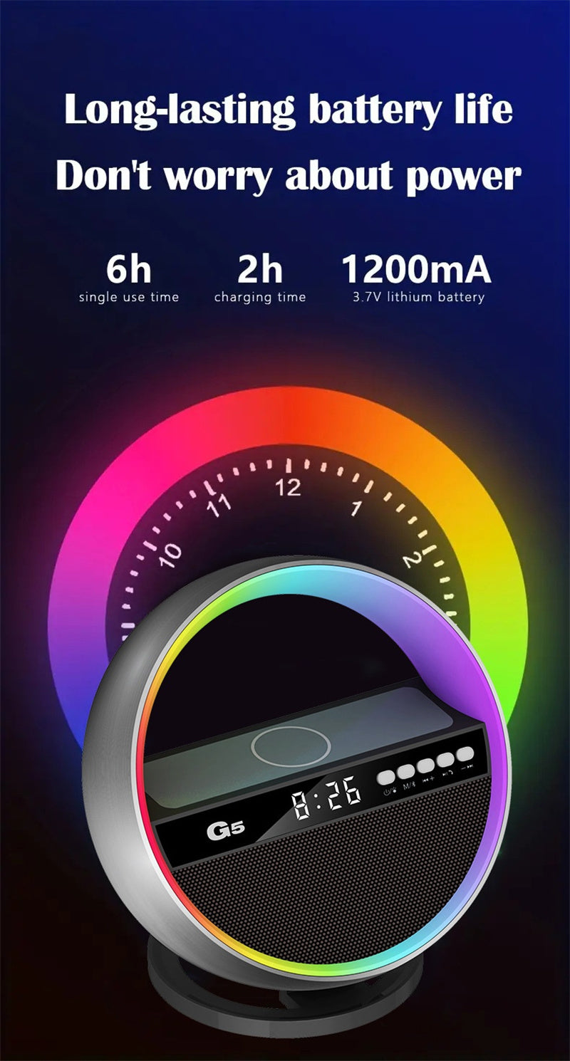 LumiCharge 2024 – Trådlös Laddare, Högtalare & RGB Nattlampa