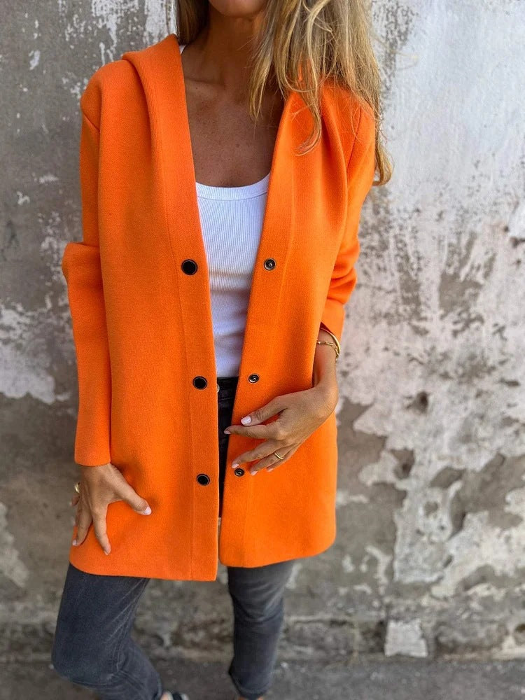 Stilren & Bekväm Hooded Cardigan – Perfekt för Vår & Höst!