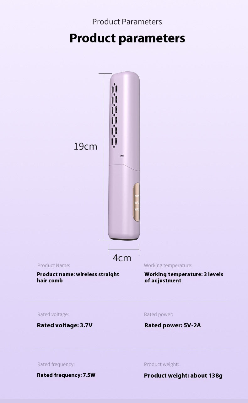 StraightEase™ – USB-laddningsbar Portabel Rakborste