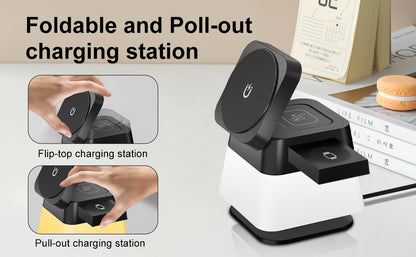 MagneticGlow™ – Trådlös 4-i-1 Laddningsstation med Stil