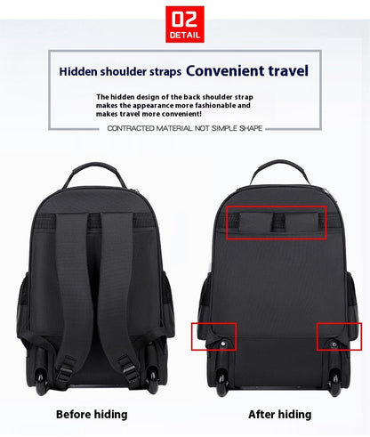 Trolley Backpack Ultra-light Trolley Bag Large Capacity Single-directional Wheel