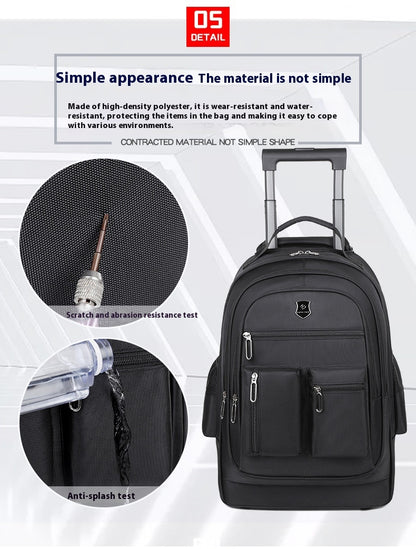 Trolley Backpack Ultra-light Trolley Bag Large Capacity Single-directional Wheel