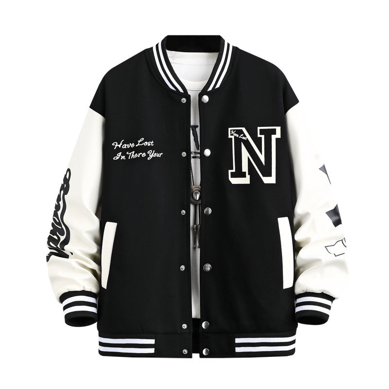 StreetFlex™ Letter Print Baseball Jacket – Stilsäker & Trendig