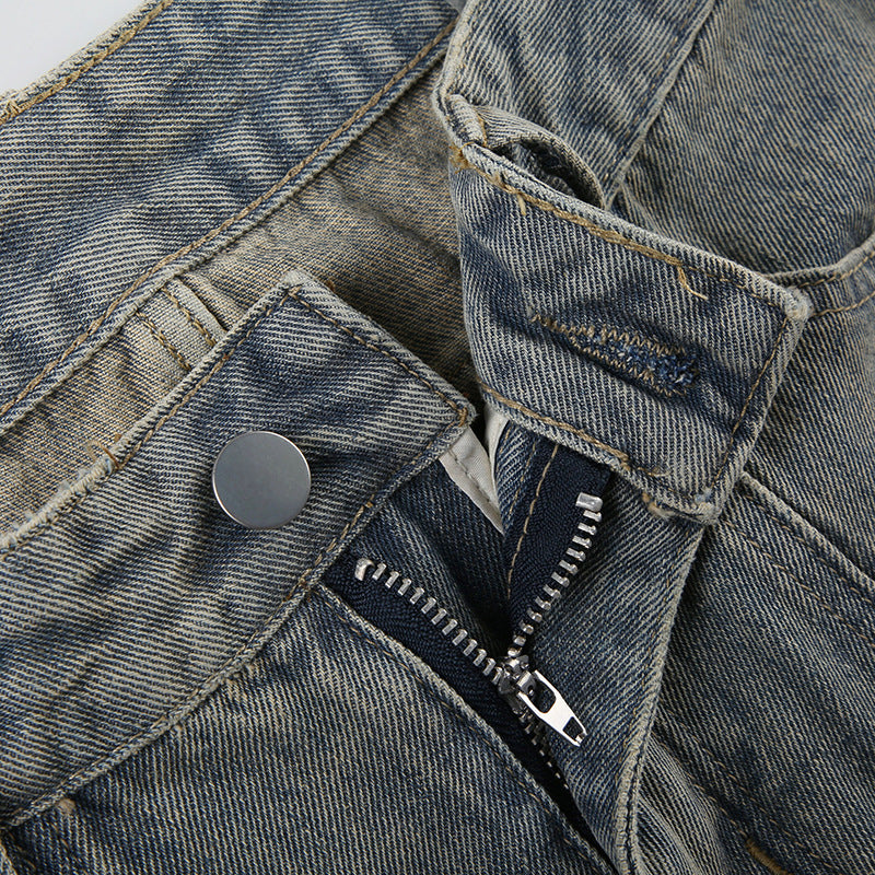 Y2K Baggy Wide Leg Jeans – Vintage Streetwear för en Trendig Look!