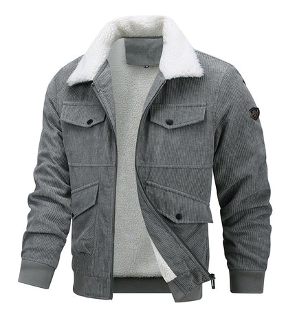 Winter Lapel Fleece Jacket With Pockets