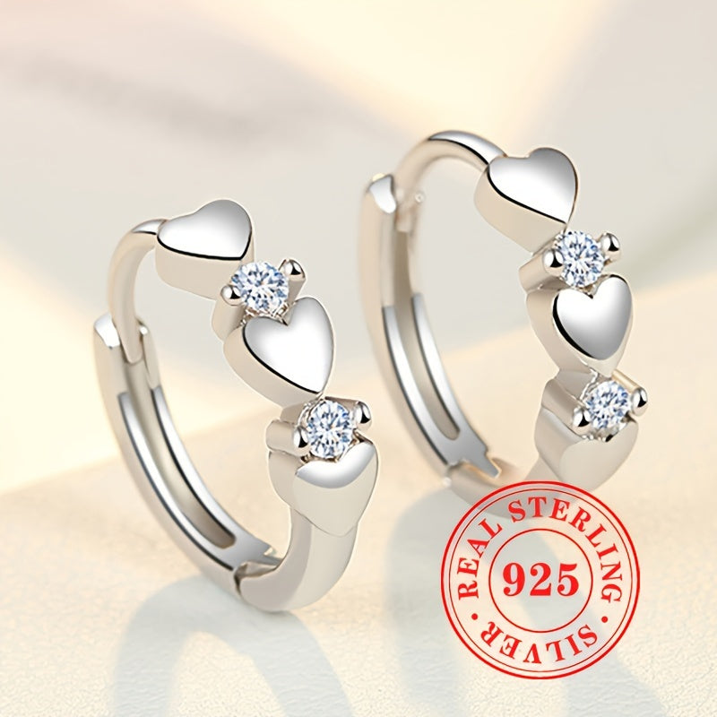 PureLove™ – Eleganta Hjärtaformade Örhängen i 925 Sterling Silver