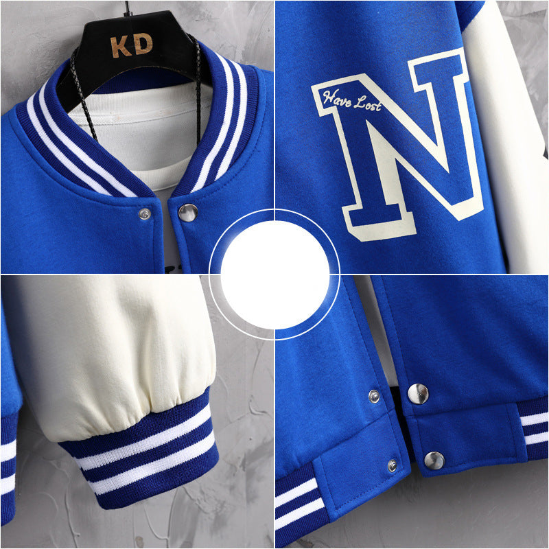 StreetFlex™ Letter Print Baseball Jacket – Stilsäker & Trendig