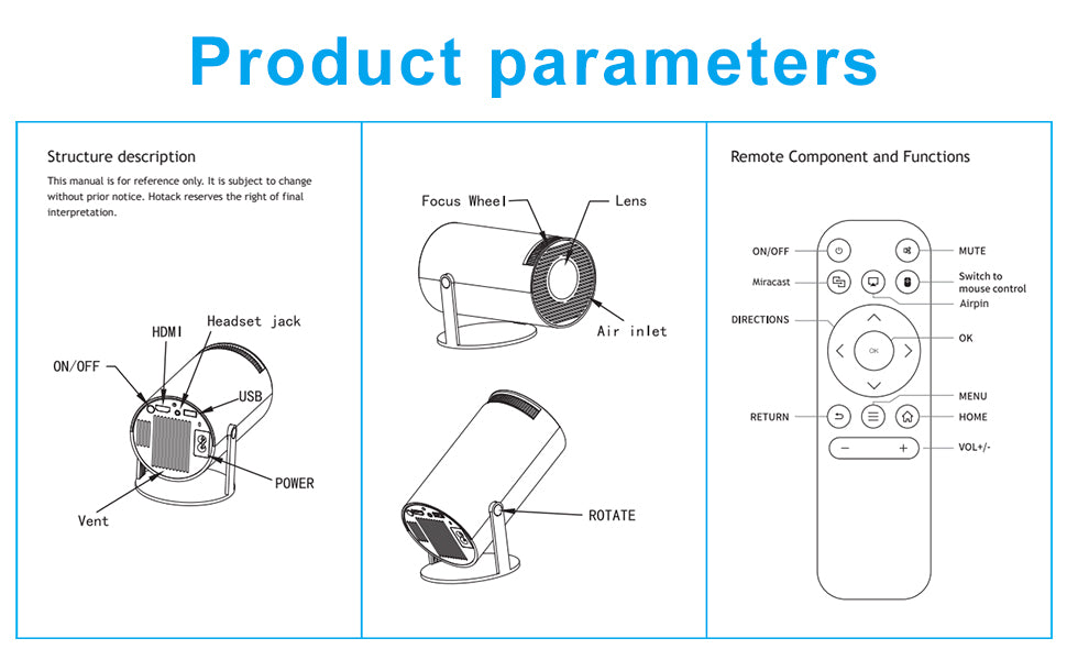 Portable HD Home Theater Projector